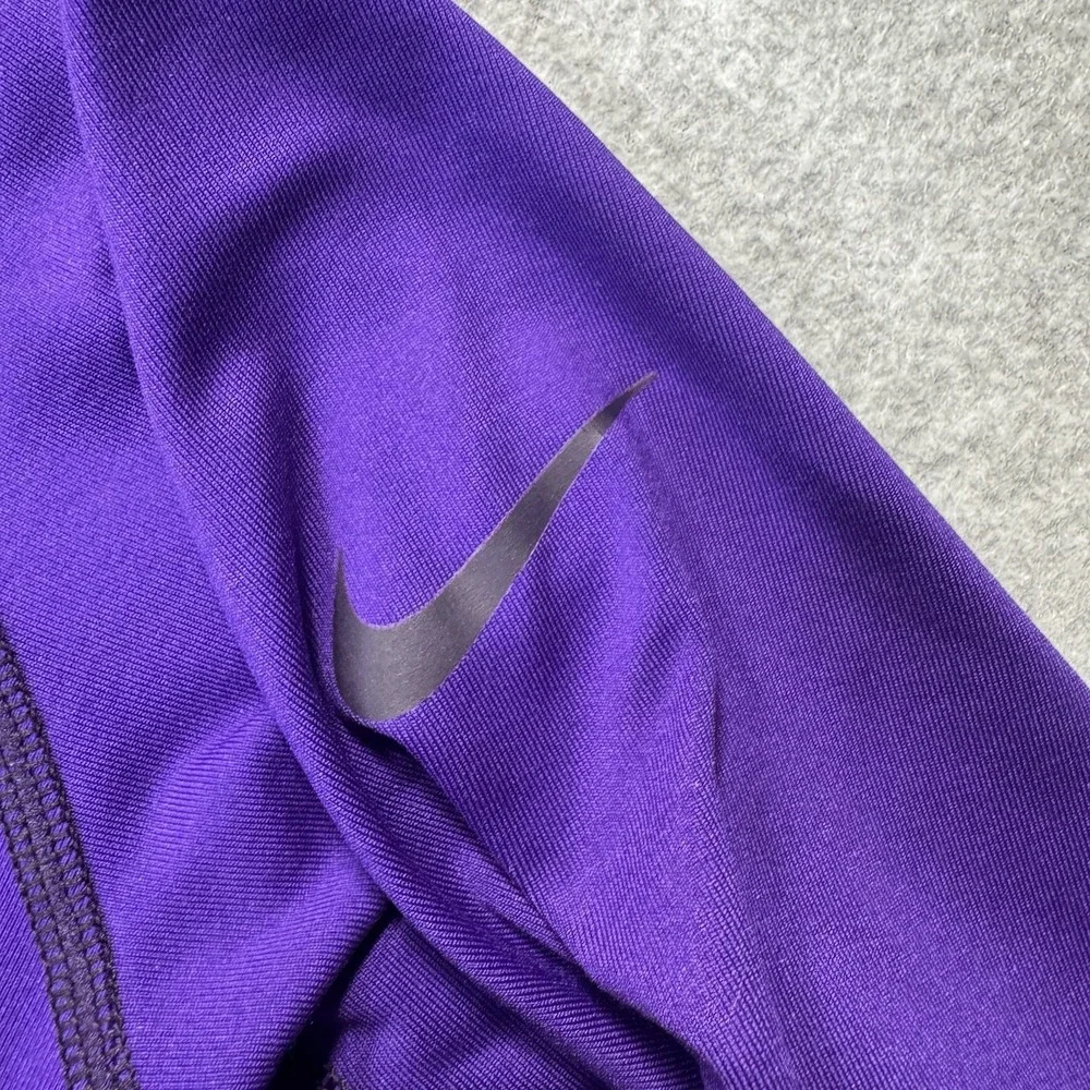Nike Pro Hyperwarm 1/2 Zip Jacket Womens Large Fitted Purple 604885-504